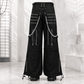 Gothic Men Black Goth Monster Studs Goth Punk Rock Pants