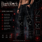 Prime Quality Handmade Gothic Pant White Threads Buckles Zips Chains Straps Cyber Punk Trousers Pants USA