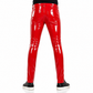 GOTHIC MEN RED BONE FIT PVC VINYL GLOSS FETISH ROCKER SKINNY JEANS PANTS