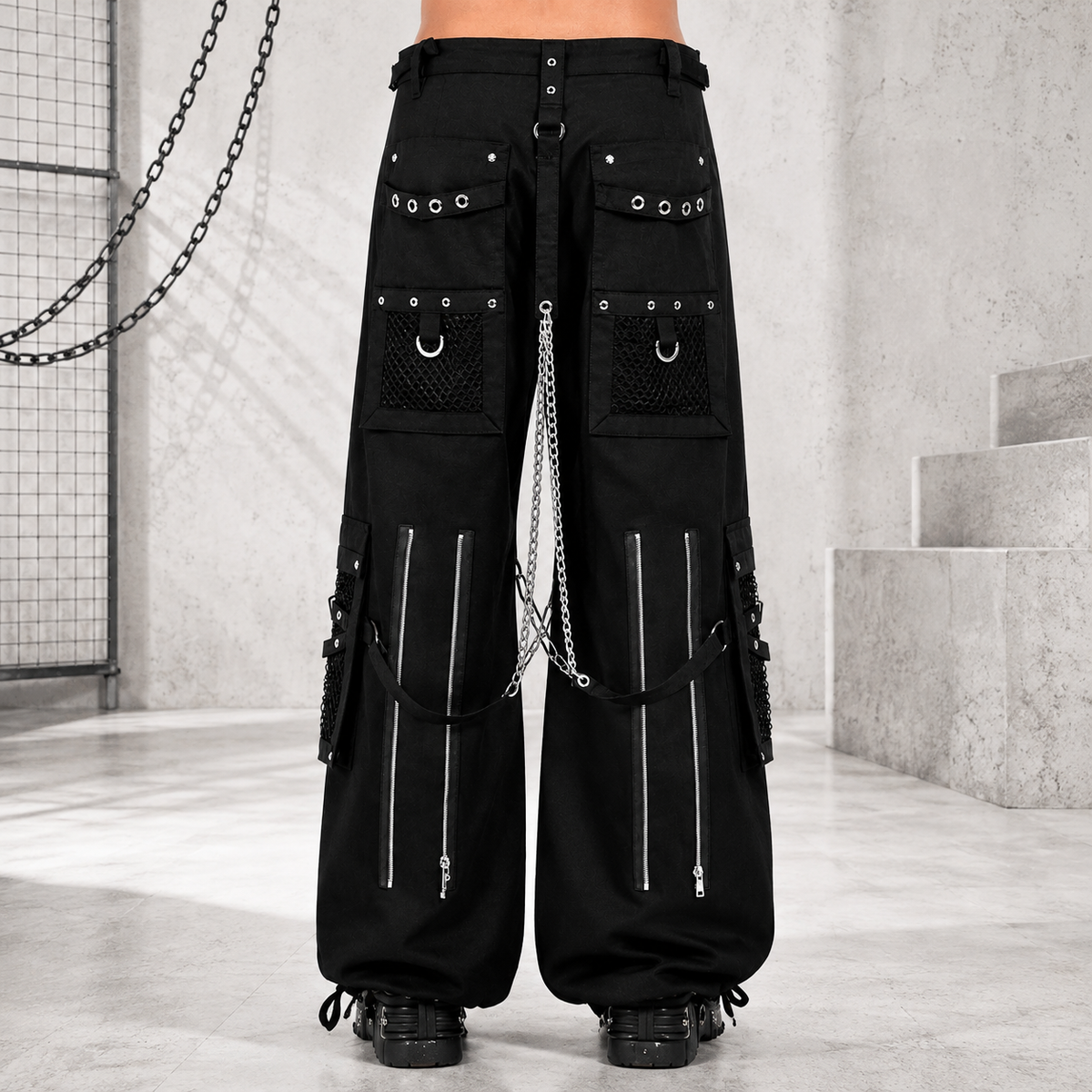Goth Pant  Bondage Skater Gothic Punk Rocker Cyber Steampunk Biker Pant/Usa