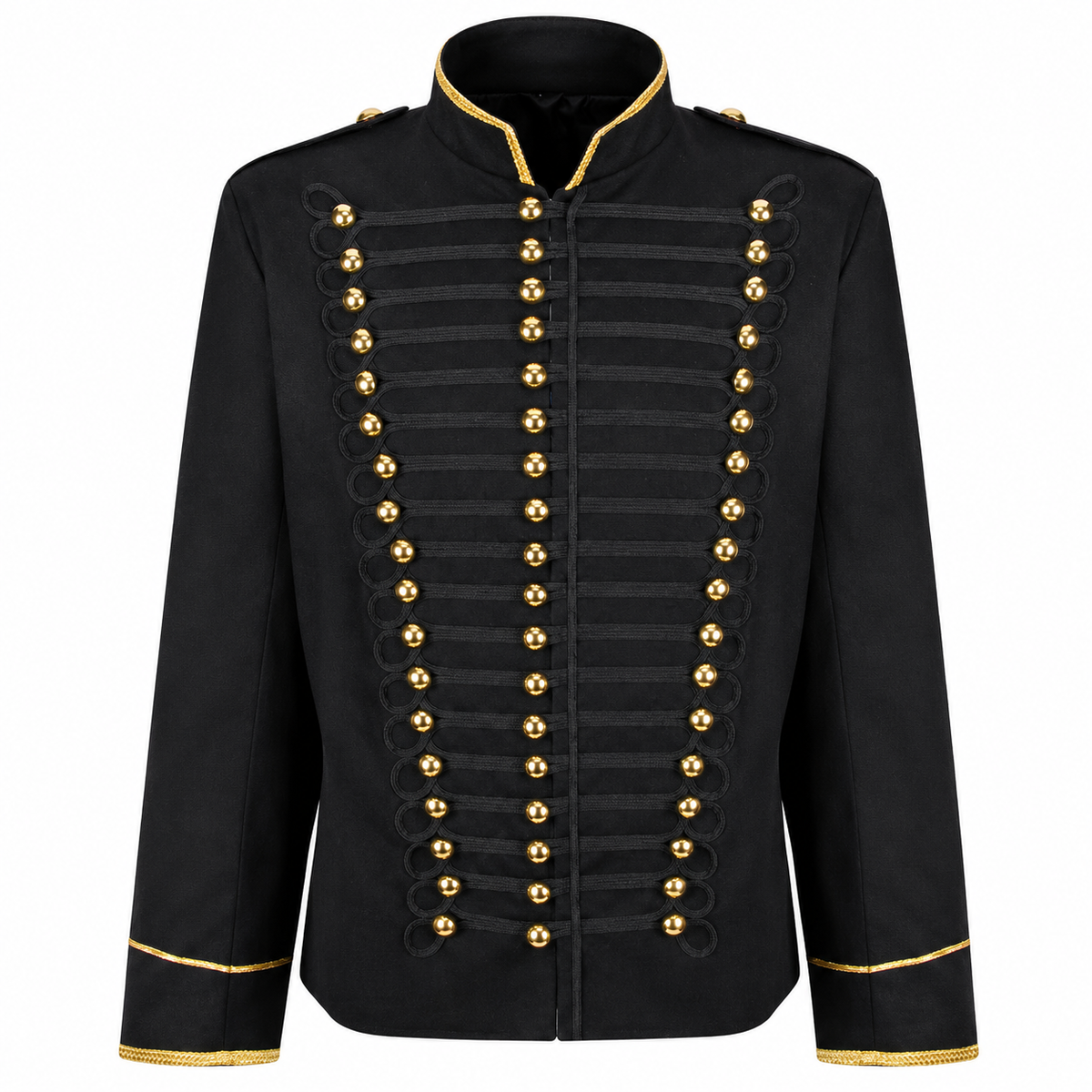 Military Drummer Jacket Parade Jacket Goth Punk Adam Ant VTG Style Black & amp Gold Jacket USA