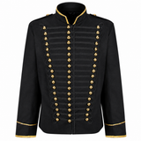 Military Drummer Jacket Parade Jacket Goth Punk Adam Ant VTG Style Black & amp Gold Jacket USA