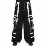 Gothic Men Handmade Bondage Gothic Cyber Pant Chain Techno Rock Punk Shorts Trouser Pants USA