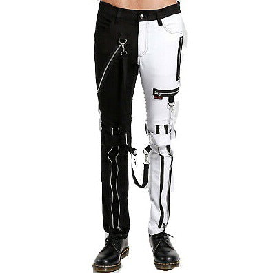 Prime Quality Men Gothic Bondage Gents Pant Black White Cotton Pants Pant Rock Hard Trouser Heavy Weight Pant Emo/ Pants