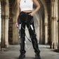 Women Gothic Bondage Raider Pant Rock Hard Trouser Heavy Weight Emo/Pants