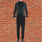 Men's Brocade Vest Waistcoat Tailcoat Black Brocade Damask Velvet Gothic Steampunk/Usa