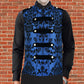 Dark Rock Blue Vest Gothic Jacket Military Uniform Rock Band Vest Goth Steampunk