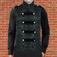 Dark Rock Black Vest Gothic Jacket Military Uniform Rock Band Vest Goth Steampunk