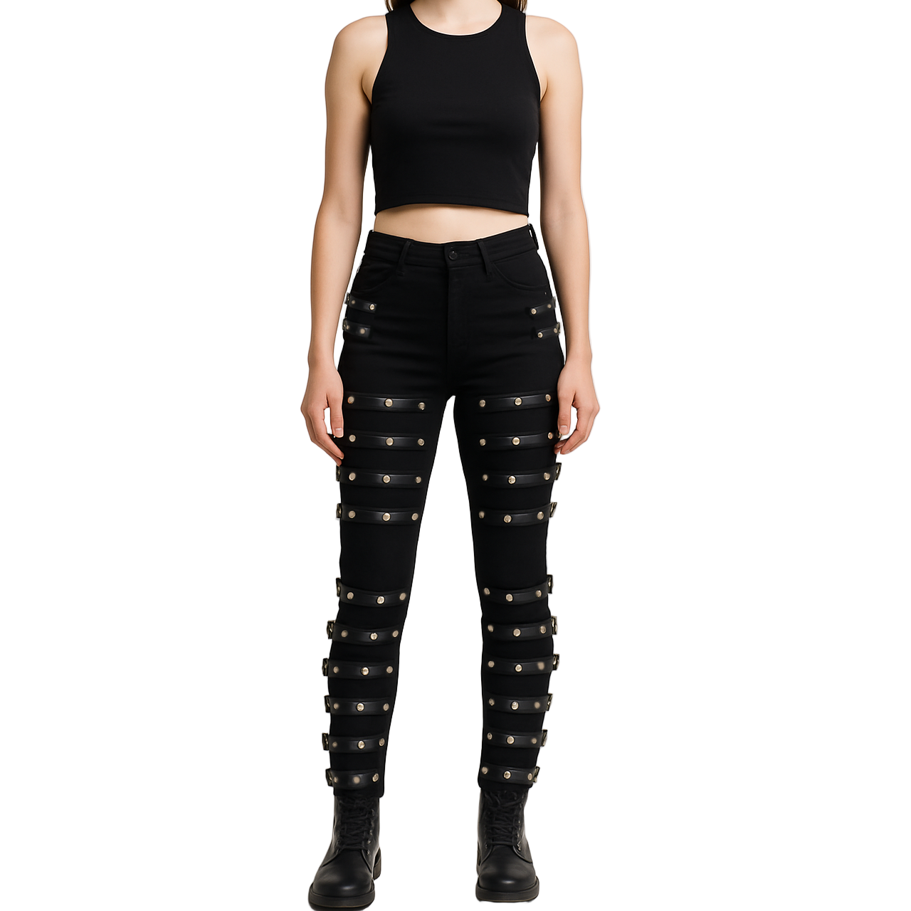 Men Gothic Bad Concert Black Metal Pant Rock Hard Trouser Heavy Pants