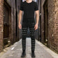 Men Gothic Bad Concert Black Metal Pant Rock Hard Trouser Heavy Pants