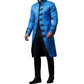 Renaissance Mens Royal Blue Brocade Goth Steampunk Victorian Velvet Frock Coat