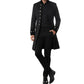 Handmade Renaissance Men's Velvet Goth Steampunk Victorian Frock Coat Brocade