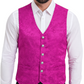 Brocade Men's Vest Waistcoat Gothic Steampunk Purple Vest Victorian/Western-Reenactment/Usa