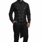 Gothic Punk Rave Arcana Men's Tailcoat Vest Black Grey