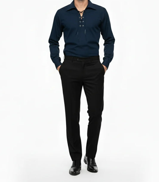 Scottish Ghillie Kilt Shirt In Choice Of Colors Jacobite Jacobean