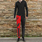 Men Gothic Split Leg Bondage Pant Rock Hard Trouser Heavy Weight Emo Pants