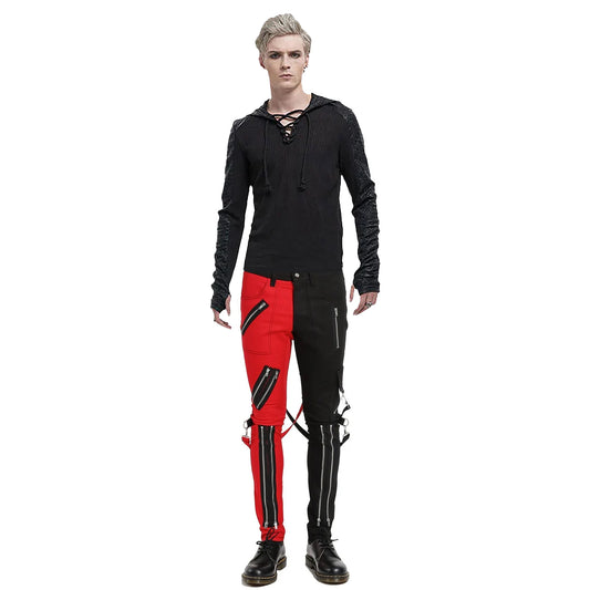 Men Gothic Split Leg Bondage Pant Rock Hard Trouser Heavy Weight Emo/ Pants