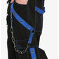 Bondage Gothic Men's Cyber Rave Techno Jeans Punk Shorts Biker Pants