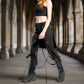 Extreme Bondage Gothic Punk Rocker Cyber Goth Steampunk Biker Pants Emo