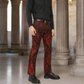 TAPESTRY VICTORIAN VAMPIRE DRACULA GOTHIC STEAMPUNK PIRATE RED BLACK PANTS
