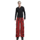 Gothic Bondage Red Plaid Men Pant Alternative Punk Rock Emo Trouser Pant Shorts