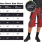 Gothic Bondage Red Plaid Men's Alternative Punk Rock Emo Shorts