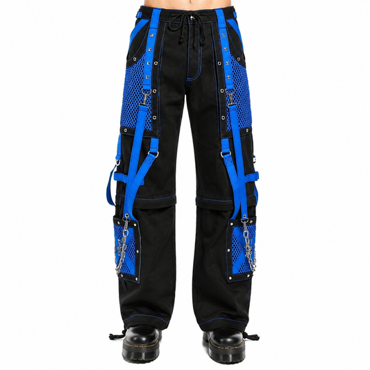 Gothic Handmade Gothic Bondage Men Pant Alternative Punk Rock Black Blue Emo Trouser Pant Shorts USA