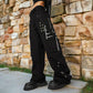 Men's Electro Bondage Rave Gothic Cyber Chain Goth Jeans Punk Rock Pants