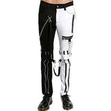 Prime Quality Men Gothic Bondage Gents Pant Black White Cotton Pants Pant Rock Hard Trouser Heavy Weight Pant Emo Pants