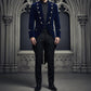 Men's Velvet Vladimir Tuxedo Blue Velvet Jacket Tail Coat Goth Steampunk Victorian
