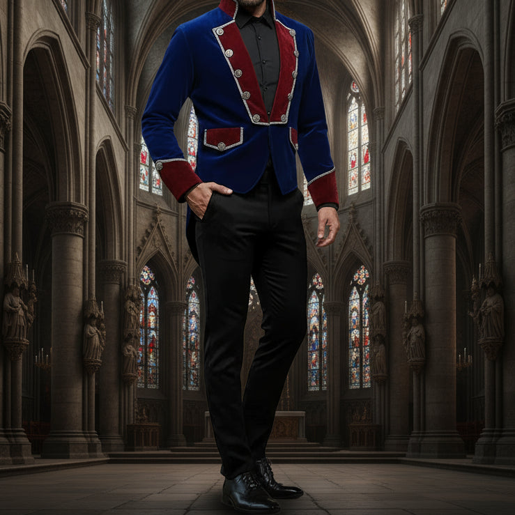 Men's Velvet Vladimir Tuxedo Jacket Tail Coat Goth Steampunk Victorian Tailcoat