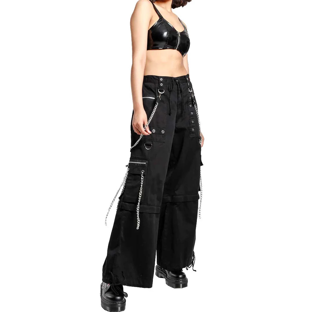 Gothic Straps Zipper Trousers Punk Rock Studs Metal Amp Chain Trouser Pants