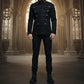 Gothic Military Band Black Jacket For Men Vintage Goth Coat Jacket Steampunk