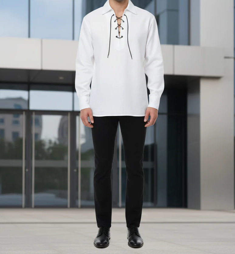 Scottish Ghillie Kilt Shirt In Choice Of Colors Jacobite Jacobean