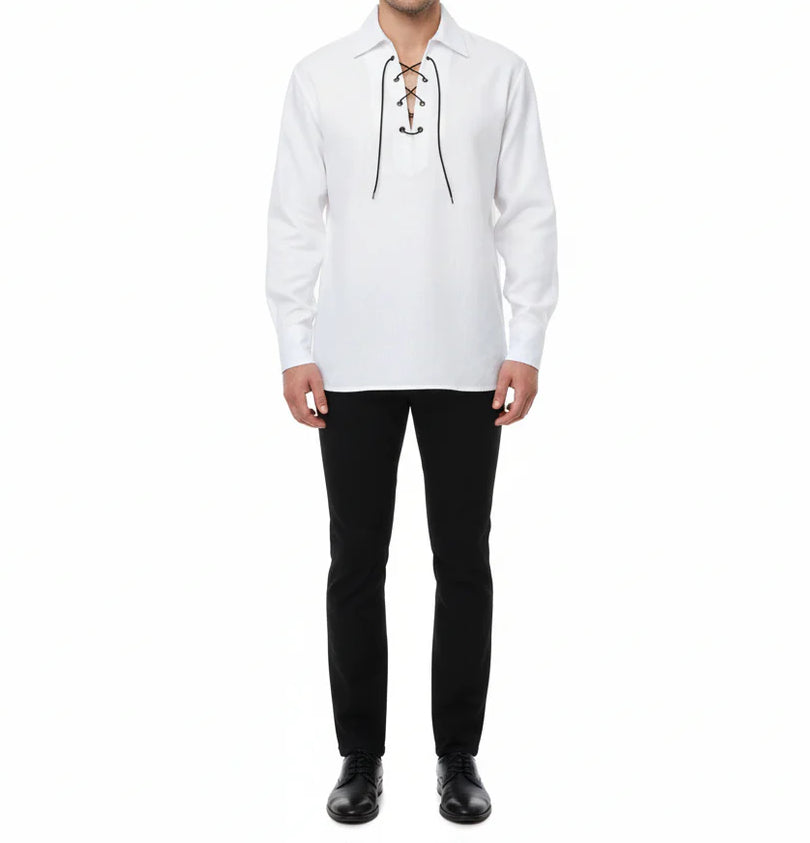 Scottish Ghillie Kilt Shirt In Choice Of Colors Jacobite Jacobean