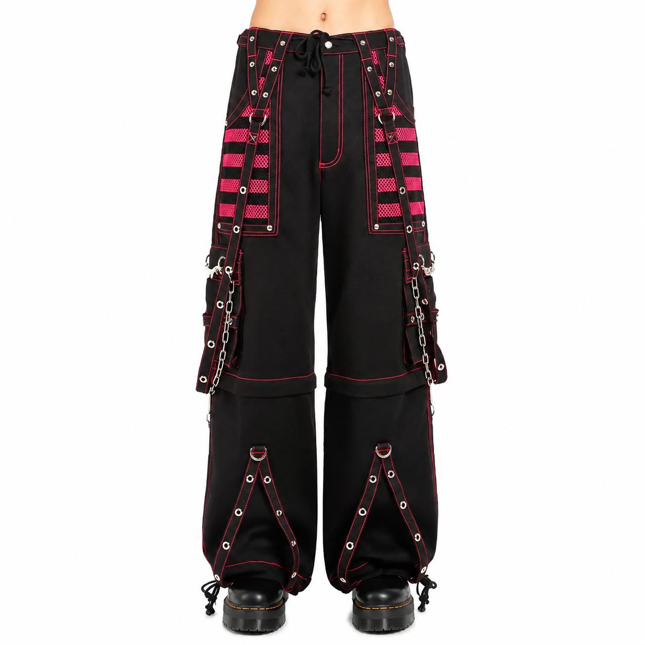 Gothic Extreme Bondage Skater Gothic Punk Rocker Cyber Goth Steampunk Biker Pant