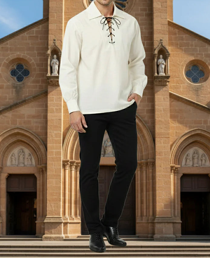 Scottish Ghillie Kilt Shirt In Choice Of Colors Jacobite Jacobean