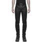 Men Syndicate Trousers Pants Steampunk Black Brocade Vintage Gothic Victorian