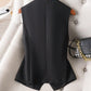 Women's V-Neck Suit Vest 4 Button Formal Office Work Business Sleeveless Vests For Women Waistcoat