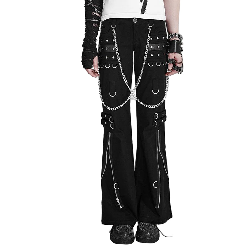 Men's Gothic Bondage Pant Rock Hard Trouser Heavy Weight Pant