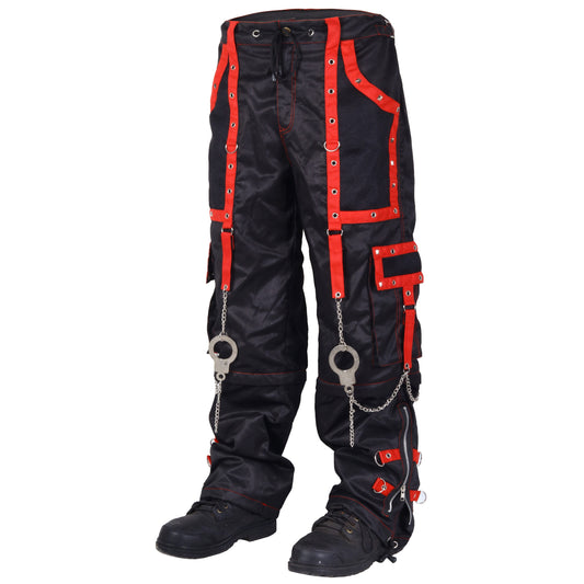 Gothic Men's Handmade Bondage Gothic Cyber Pant Chain Techno Rock Punk Shorts Trouser Pants/USA