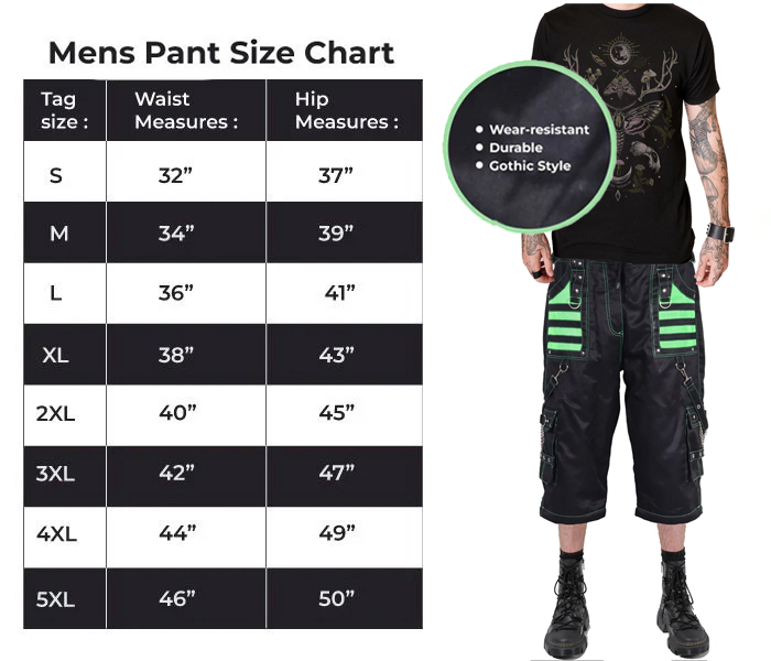 Extreme Bondage Skater Gothic Punk Rocker Cyber Goth Steampunk Biker Shorts