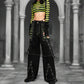 Extreme Bondage Skater Gothic Punk Rocker Cyber Goth Steampunk Biker Pants