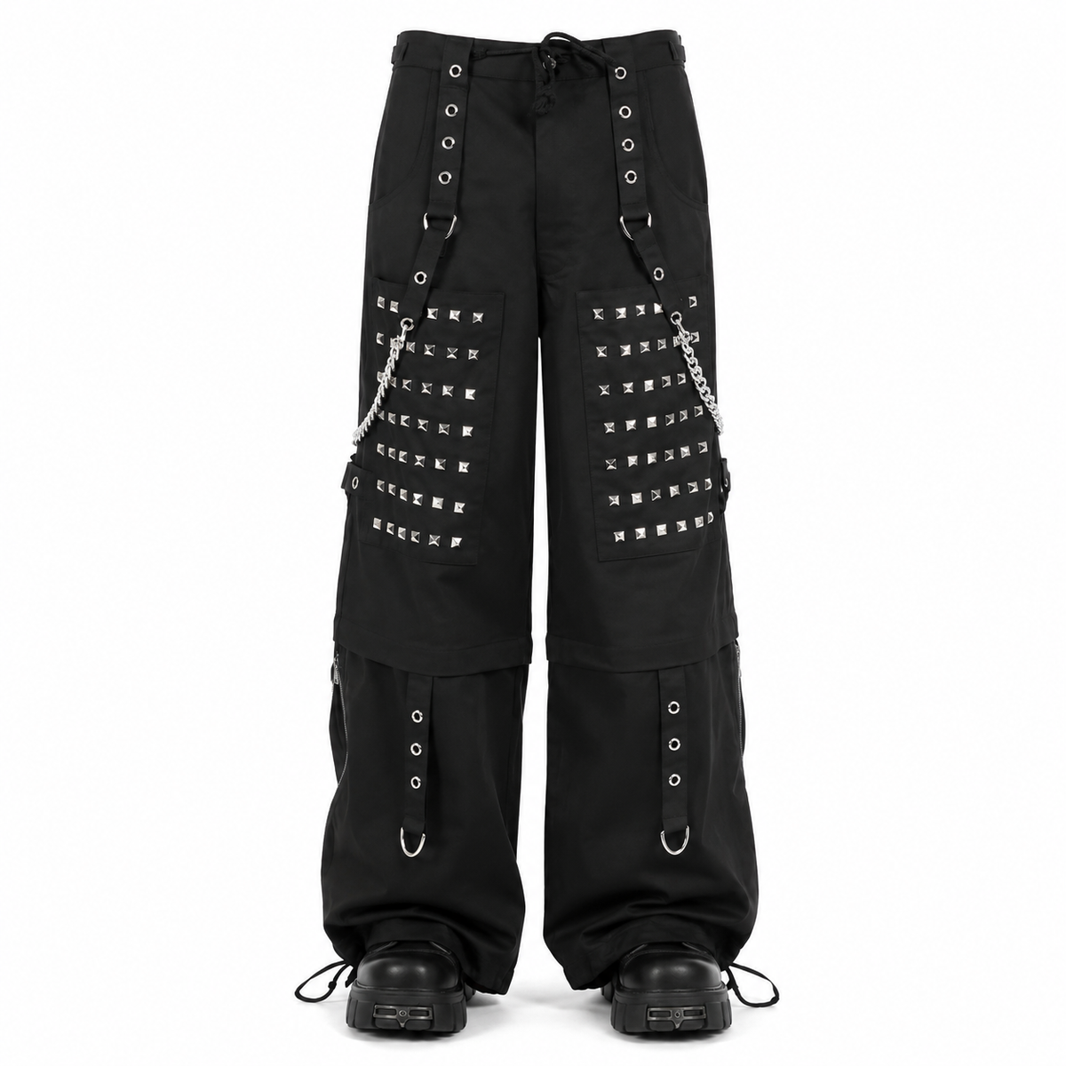 Gothic Men Black Goth Monster Studs Goth Punk Rock Pants