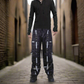 Gothic Bondage Reflective Men Pant Alternative Punk Rock Emo Trouser Pant Shorts