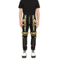 Men's Handmade Electro Bondage Rave Gothic Cyber Chain Gothic Jeans Punk Rock Black/Yellow Pant's