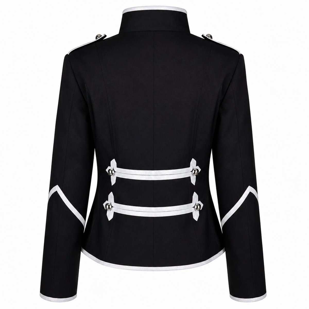 Women's Black Silver Parade Ladies Jacket