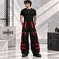 Gothic Men's Zip Off Pants Black Red