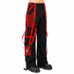Black/Red Jeans Extreme Bondage Rocker Cyber Goth Steampunk Pant Usa
