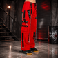 Gothic Bondage Handmade Men Pant Alternative Punk Rock Transformer Trouser Red Baggy/ Pants